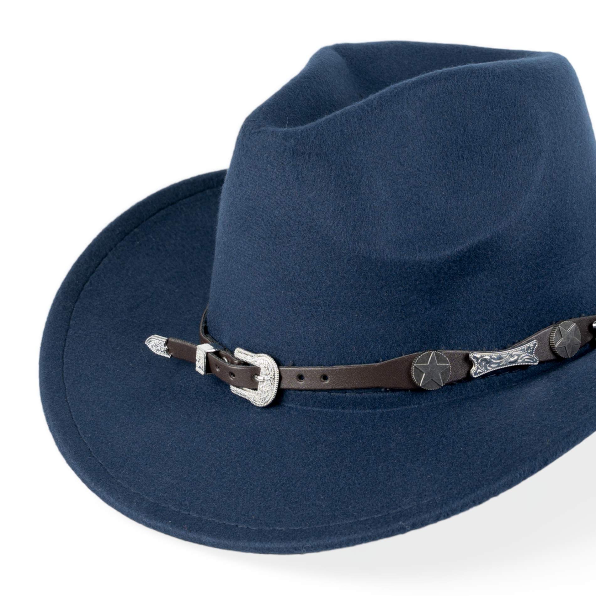 Chokore Chokore Cowboy Hat with Buckle Belt (Navy Blue) Chokore Cowboy Hat with Buckle Belt (Navy Blue) 