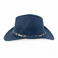 Chokore Chokore Cowboy Hat with Buckle Belt (Navy Blue)