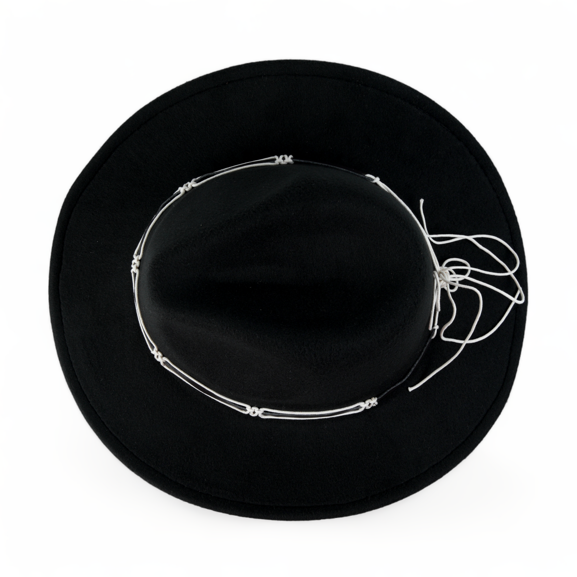 Chokore Chokore Cowboy Hat with Black and White Belt (Black) Chokore Cowboy Hat with Black and White Belt (Black) 