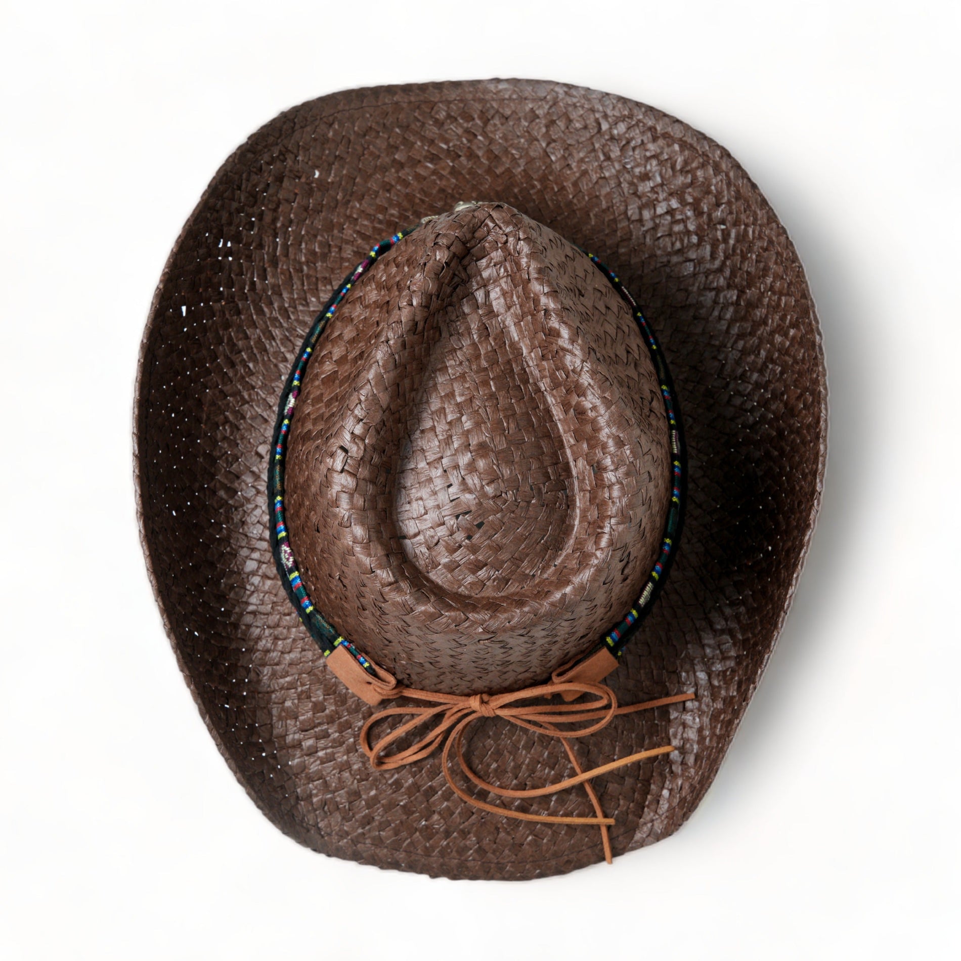 Chokore Chokore Handcrafted Straw Cowboy Hat with Ox head Belt (Brown) Chokore Handcrafted Straw Cowboy Hat with Ox head Belt (Brown) 