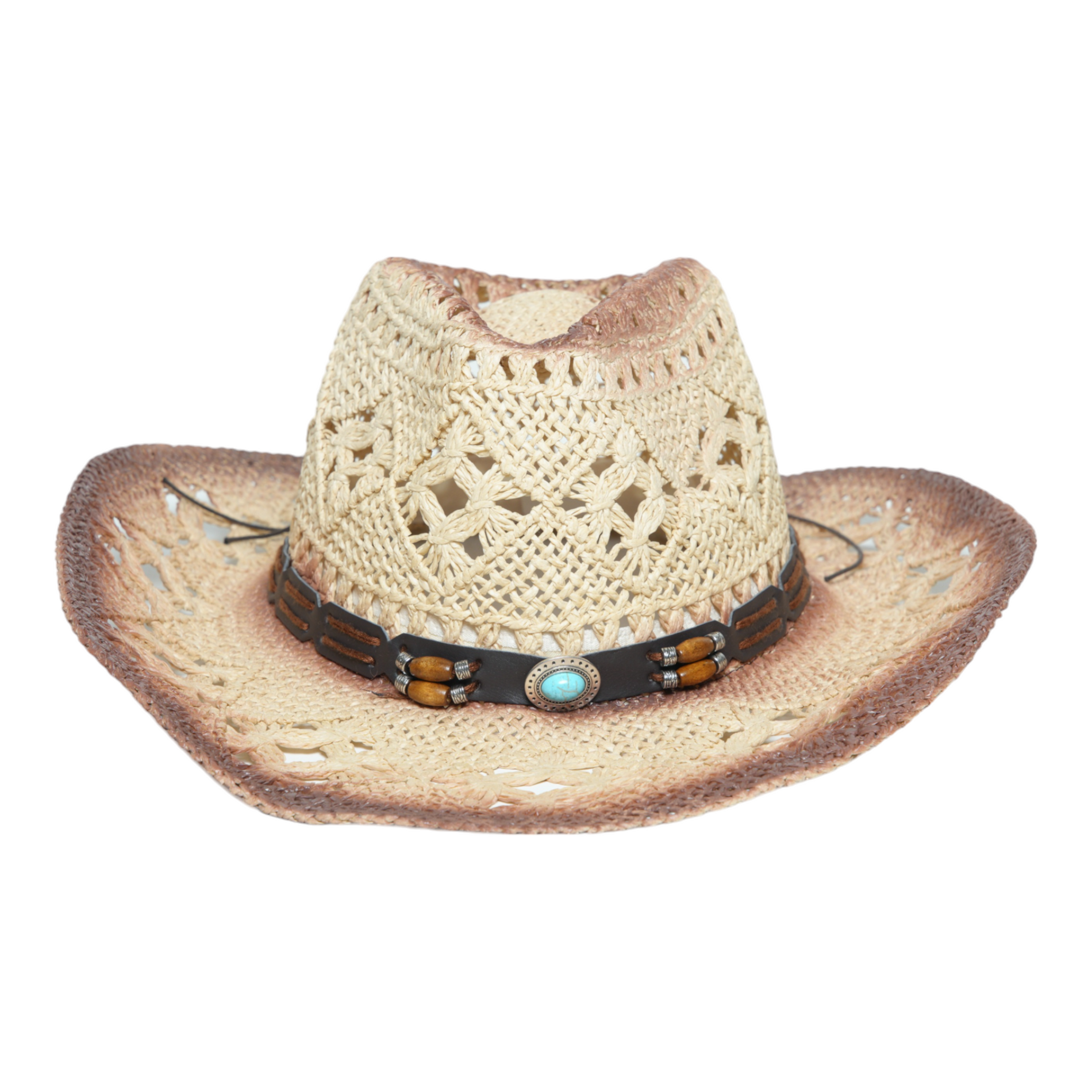 Chokore Chokore Handcrafted Double-tone Straw Cowboy Hat (Beige) Chokore Handcrafted Double-tone Straw Cowboy Hat (Beige) 