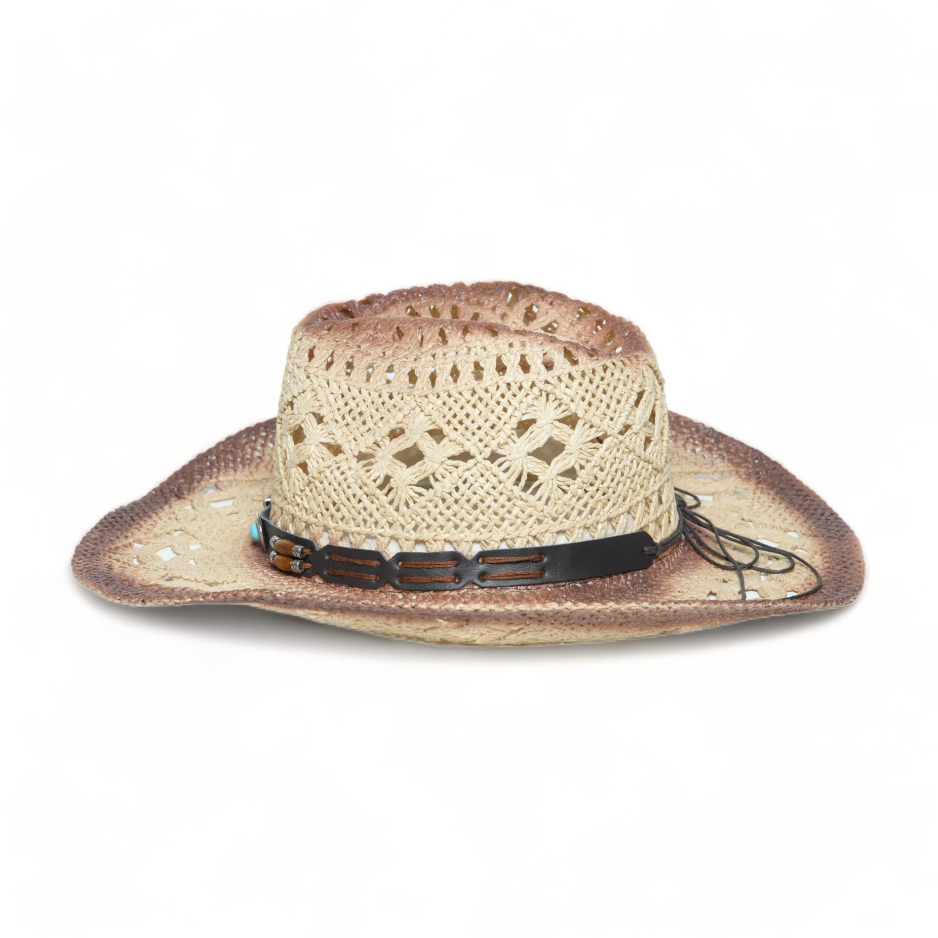 Chokore Chokore Handcrafted Double-tone Straw Cowboy Hat (Beige) Chokore Handcrafted Double-tone Straw Cowboy Hat (Beige) 