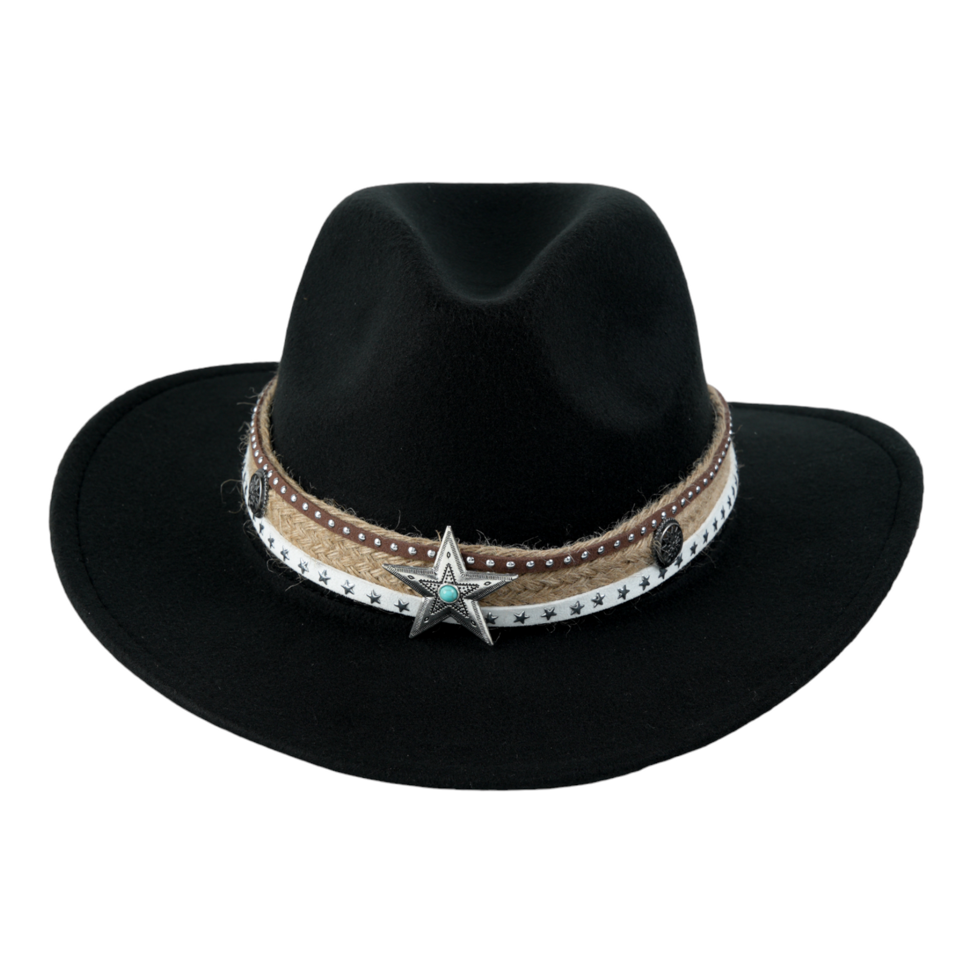 Chokore Chokore Cowboy Hat with Jute Band (Black) Chokore Cowboy Hat with Jute Band (Black) 