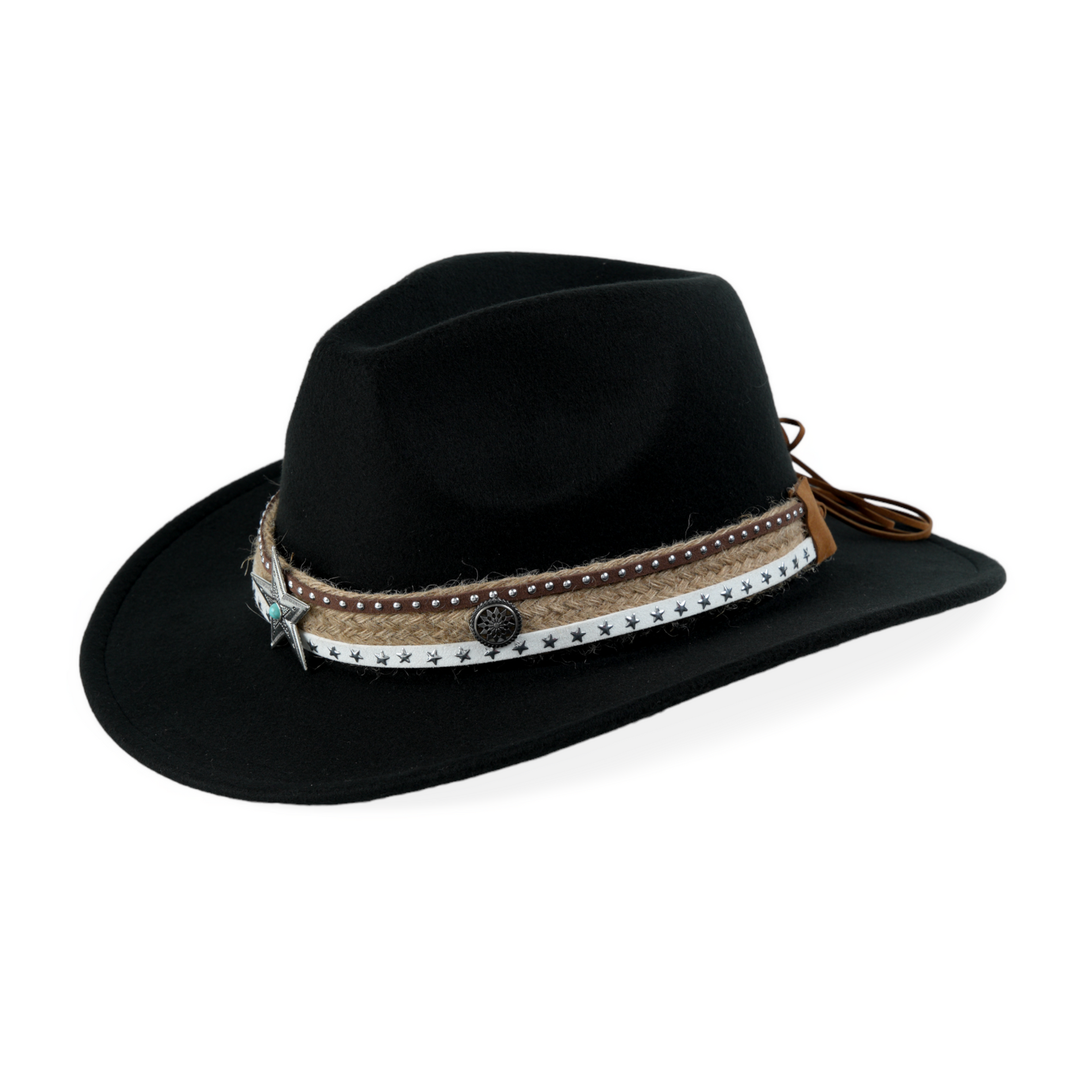 Chokore Chokore Cowboy Hat with Jute Band (Black) Chokore Cowboy Hat with Jute Band (Black) 