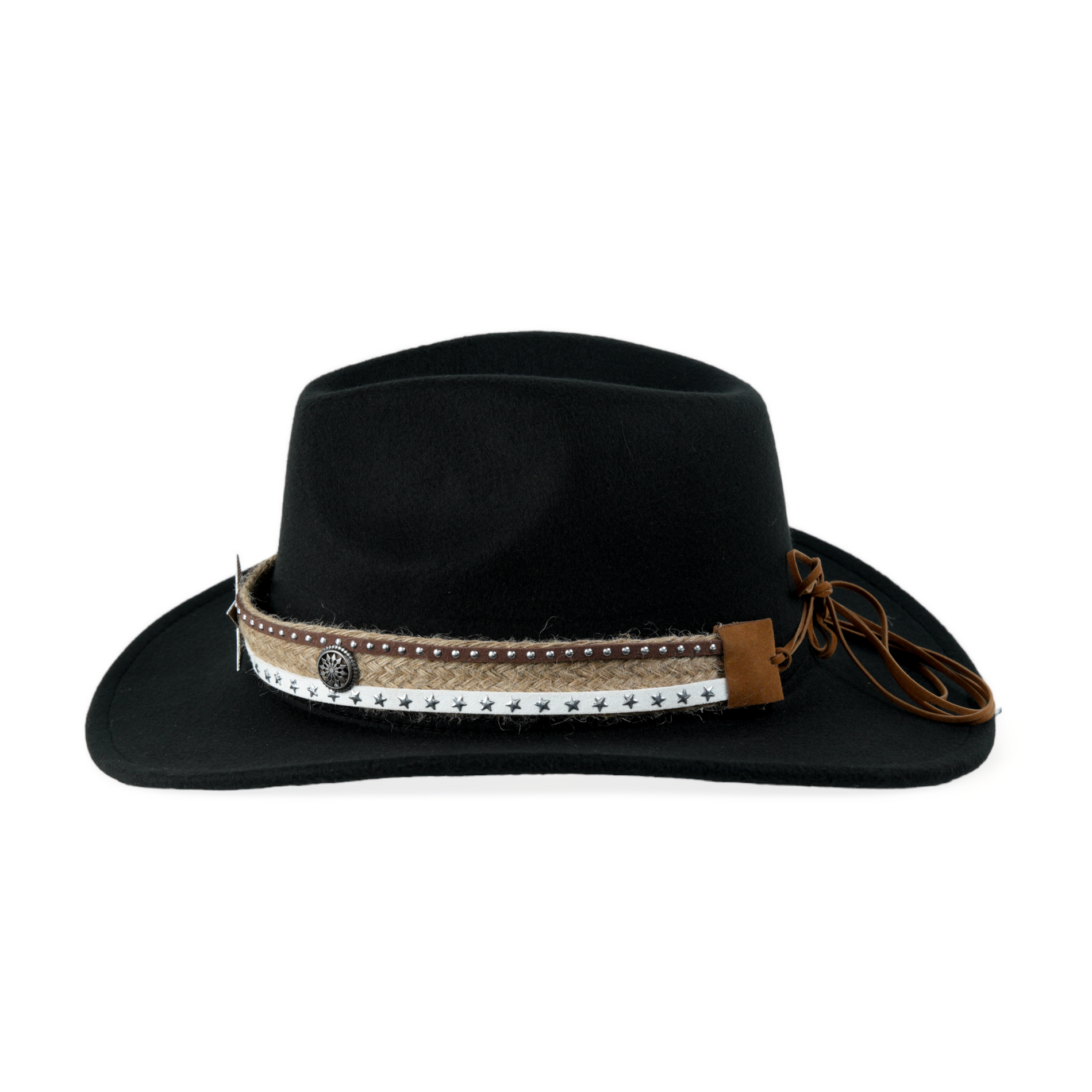 Chokore Chokore Cowboy Hat with Jute Band (Black) Chokore Cowboy Hat with Jute Band (Black) 