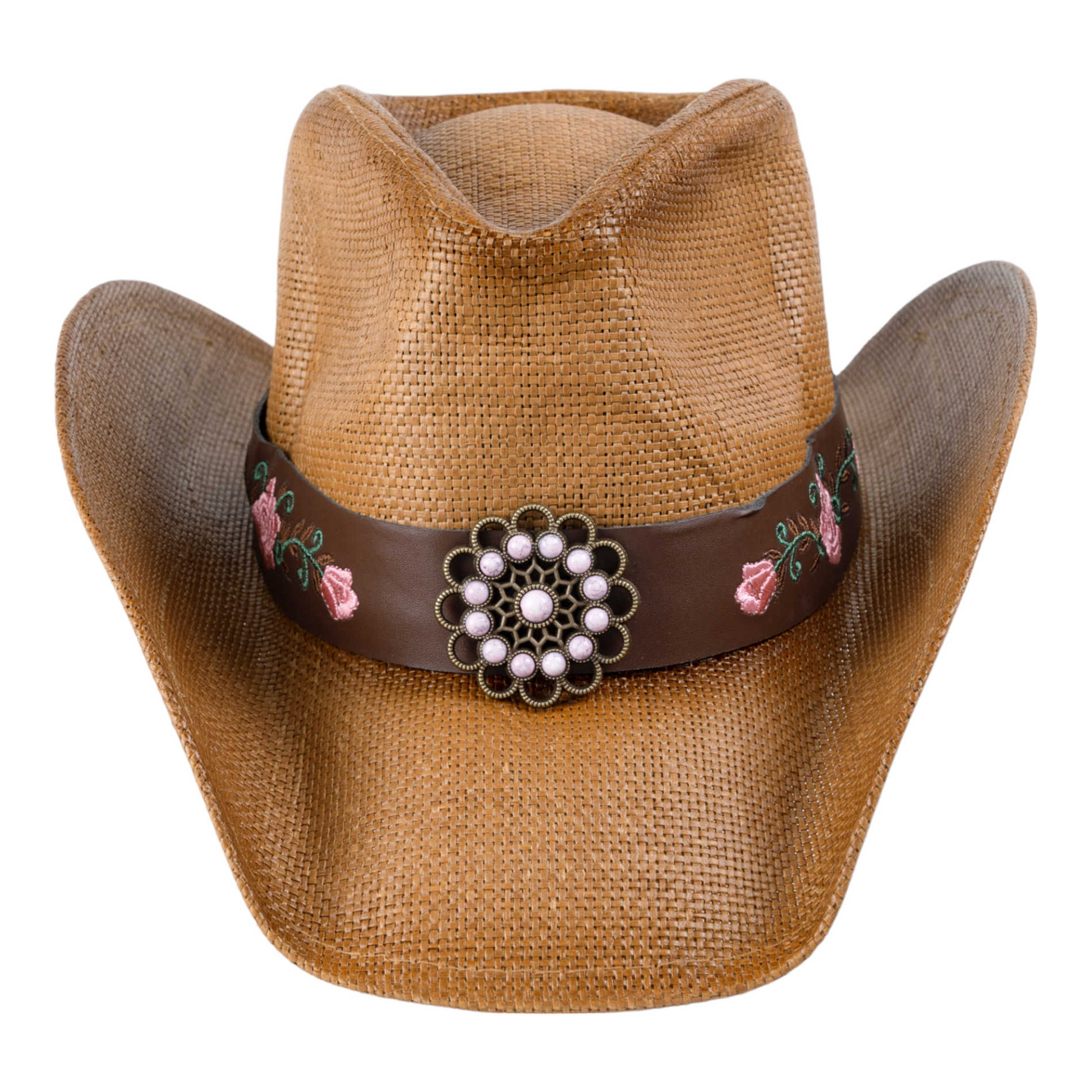 Chokore Chokore Embroidered Straw Cowboy Hat with Windproof Belt (Khaki) Chokore Embroidered Straw Cowboy Hat with Windproof Belt (Khaki) 