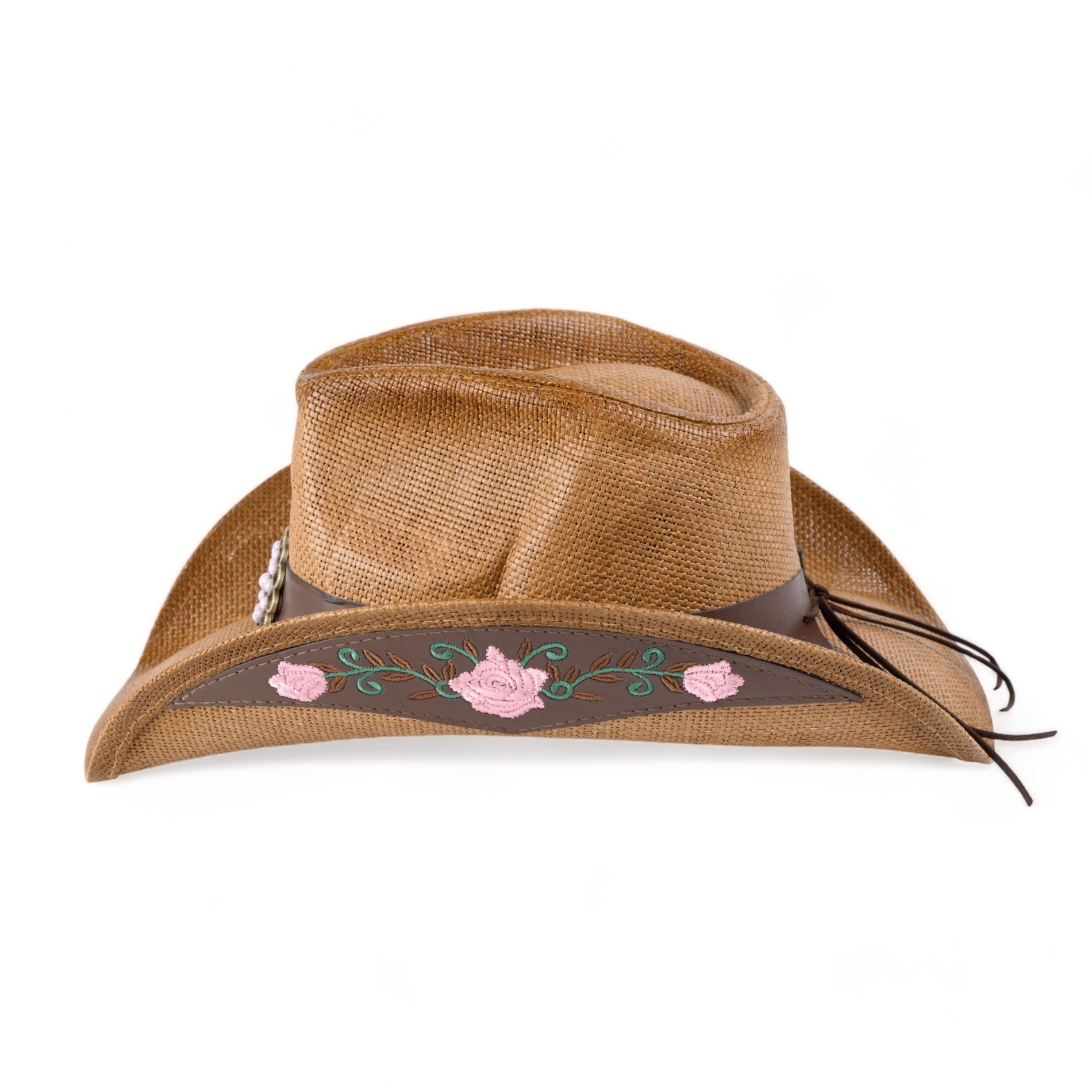 Chokore Chokore Embroidered Straw Cowboy Hat with Windproof Belt (Khaki) Chokore Embroidered Straw Cowboy Hat with Windproof Belt (Khaki) 