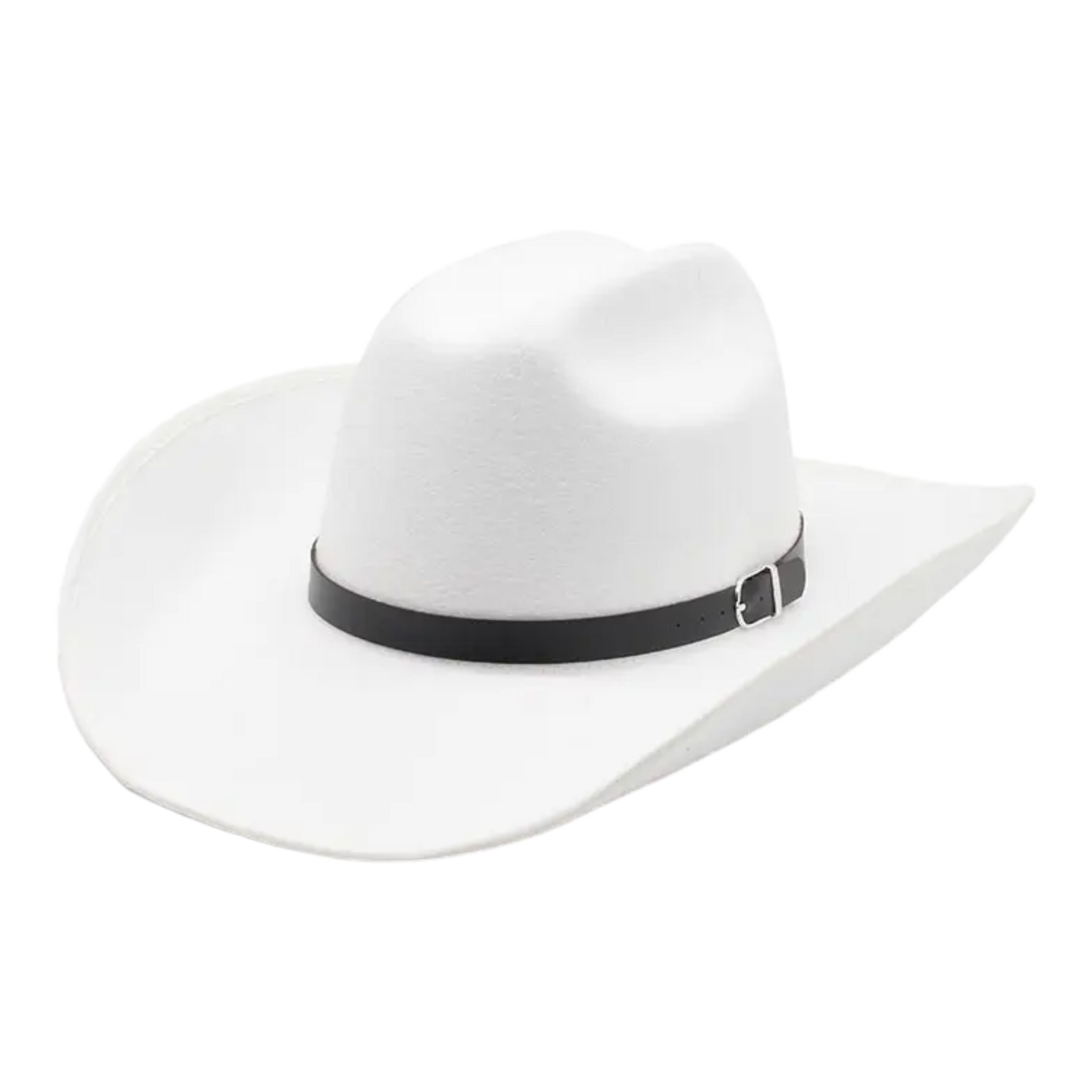 Chokore Chokore Cowboy Hat with Black Belt (White) Chokore Cowboy Hat with Black Belt (White) 