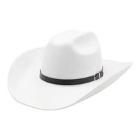 Chokore Chokore Cowboy Hat with Black Belt (White)