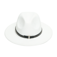 Chokore Chokore Fedora Hat with Belt Band (White)