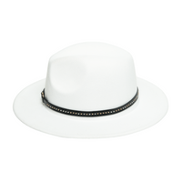 Chokore Chokore Fedora Hat with Belt Band (White)