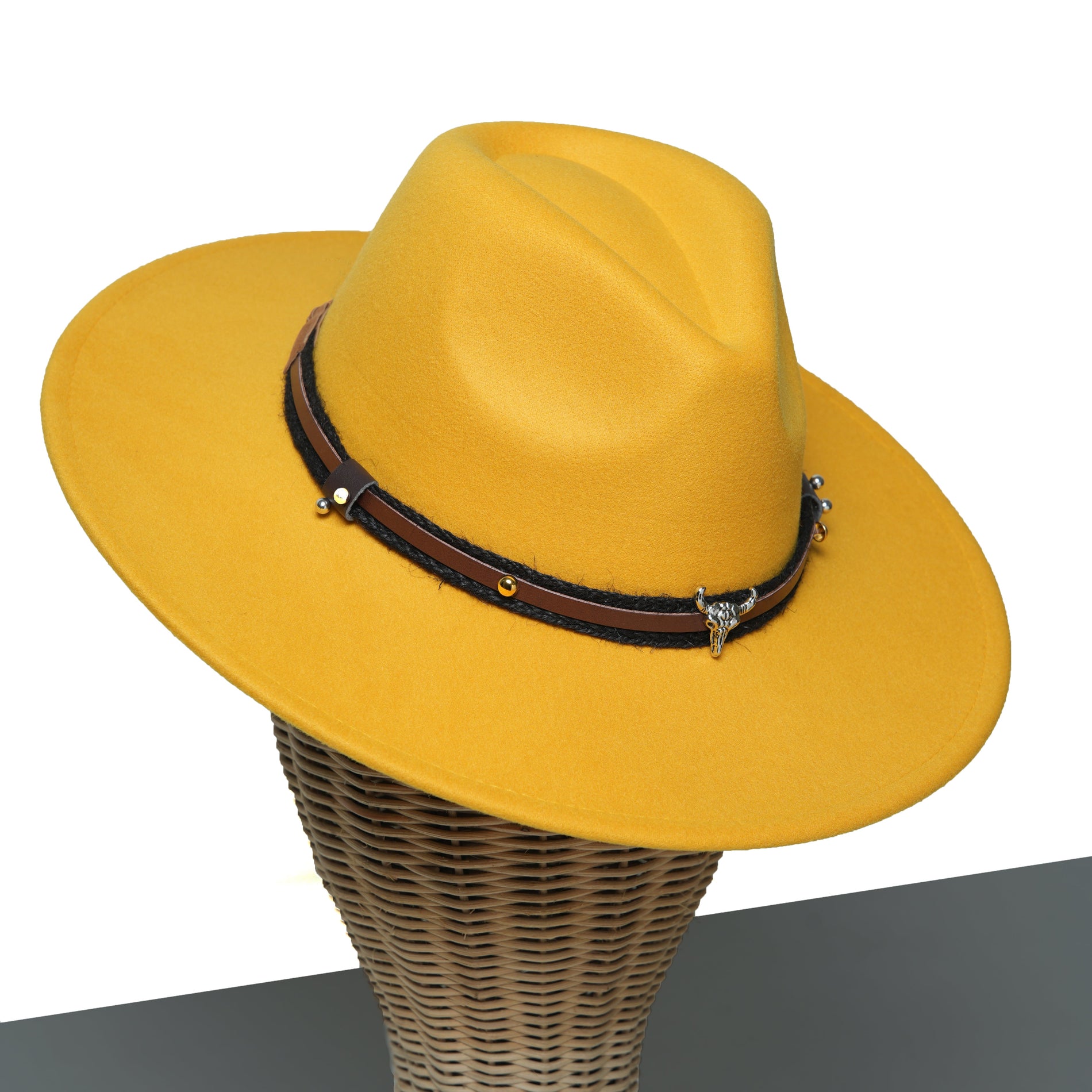 Chokore  Chokore American Cowhead Fedora Hat (Yellow) 