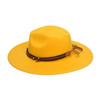 Chokore Chokore American Cowhead Fedora Hat (Yellow)