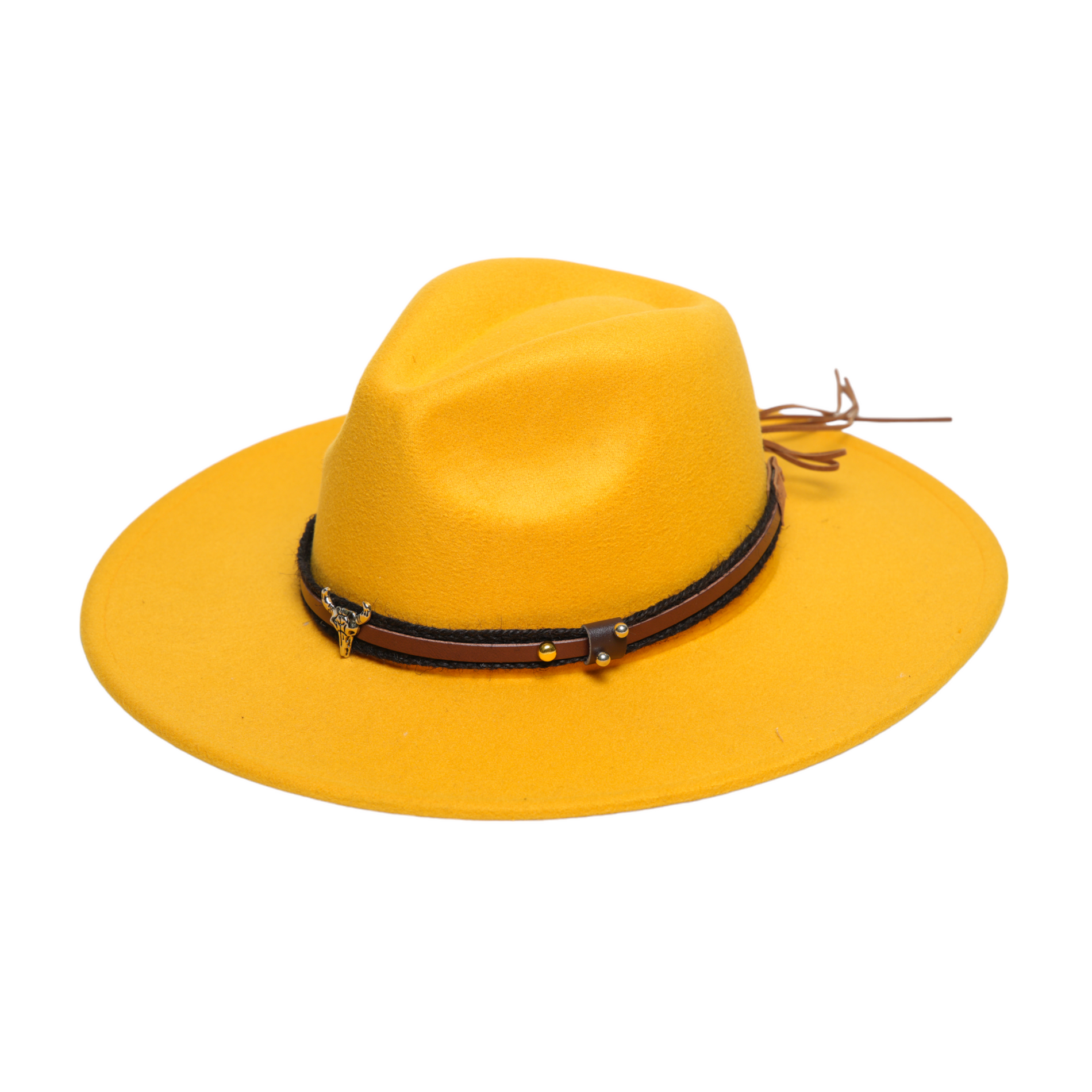 Chokore Chokore American Cowhead Fedora Hat (Yellow) Chokore American Cowhead Fedora Hat (Yellow) 