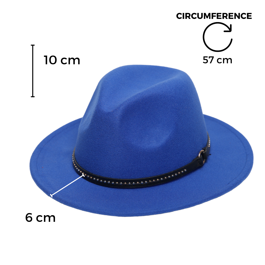 Chokore Chokore Fedora hat with Belt Band (Blue) Chokore Fedora hat with Belt Band (Blue) 