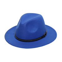 Chokore Chokore Fedora hat with Belt Band (Blue)