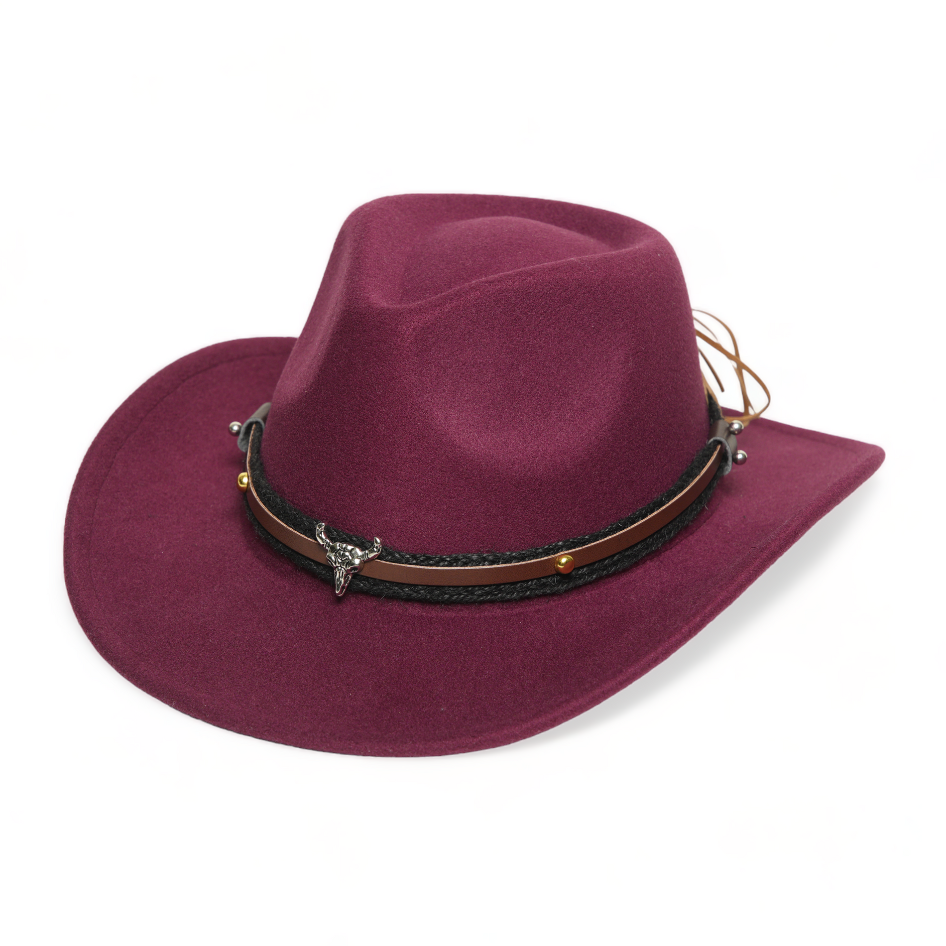 Chokore Chokore American Cowhead Fedora Hat (Burgundy) Chokore American Cowhead Fedora Hat (Burgundy) 