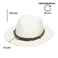 Chokore Chokore American Cowhead Fedora Hat (White)