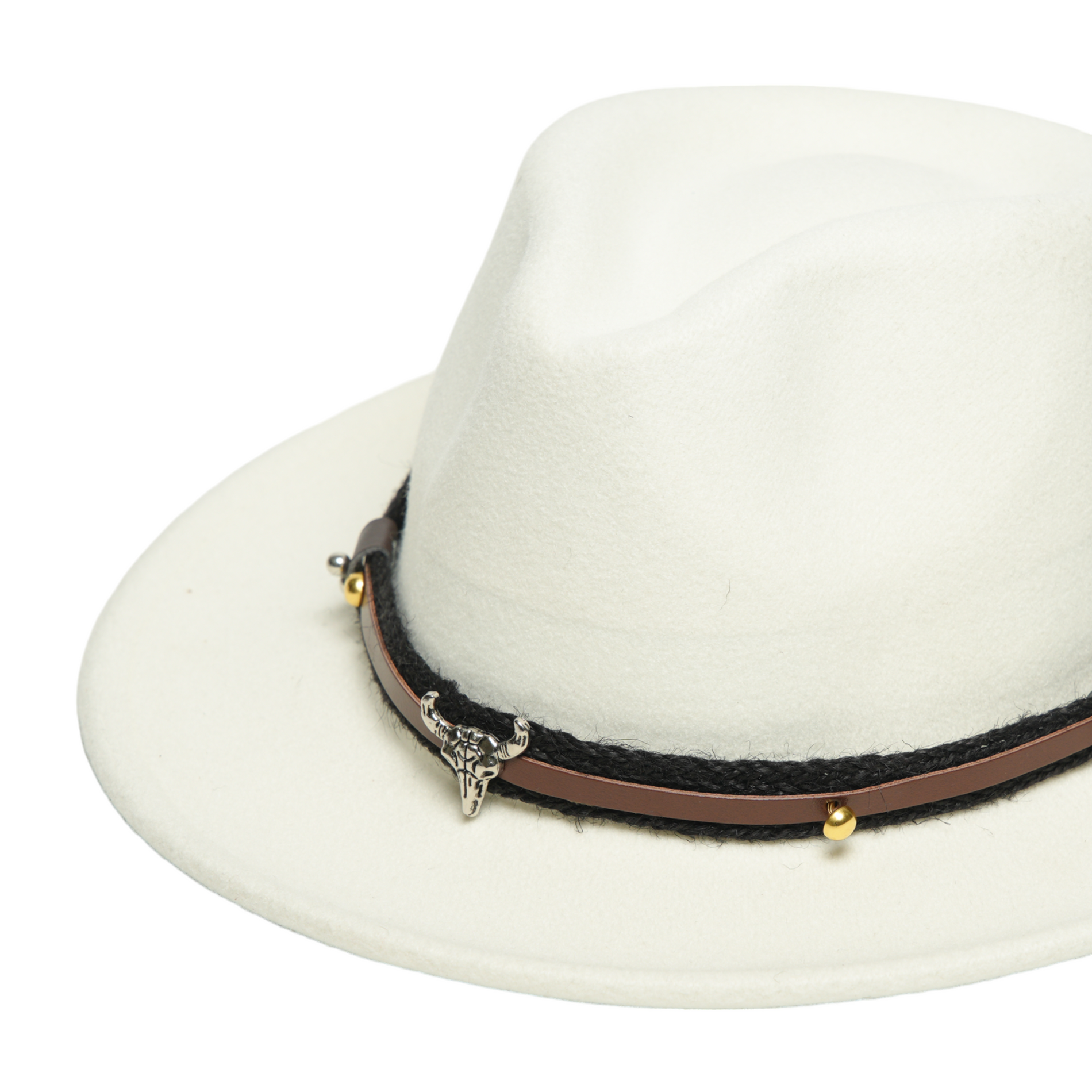 Chokore Chokore American Cowhead Fedora Hat (White) Chokore American Cowhead Fedora Hat (White) 