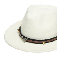 Chokore Chokore American Cowhead Fedora Hat (White)