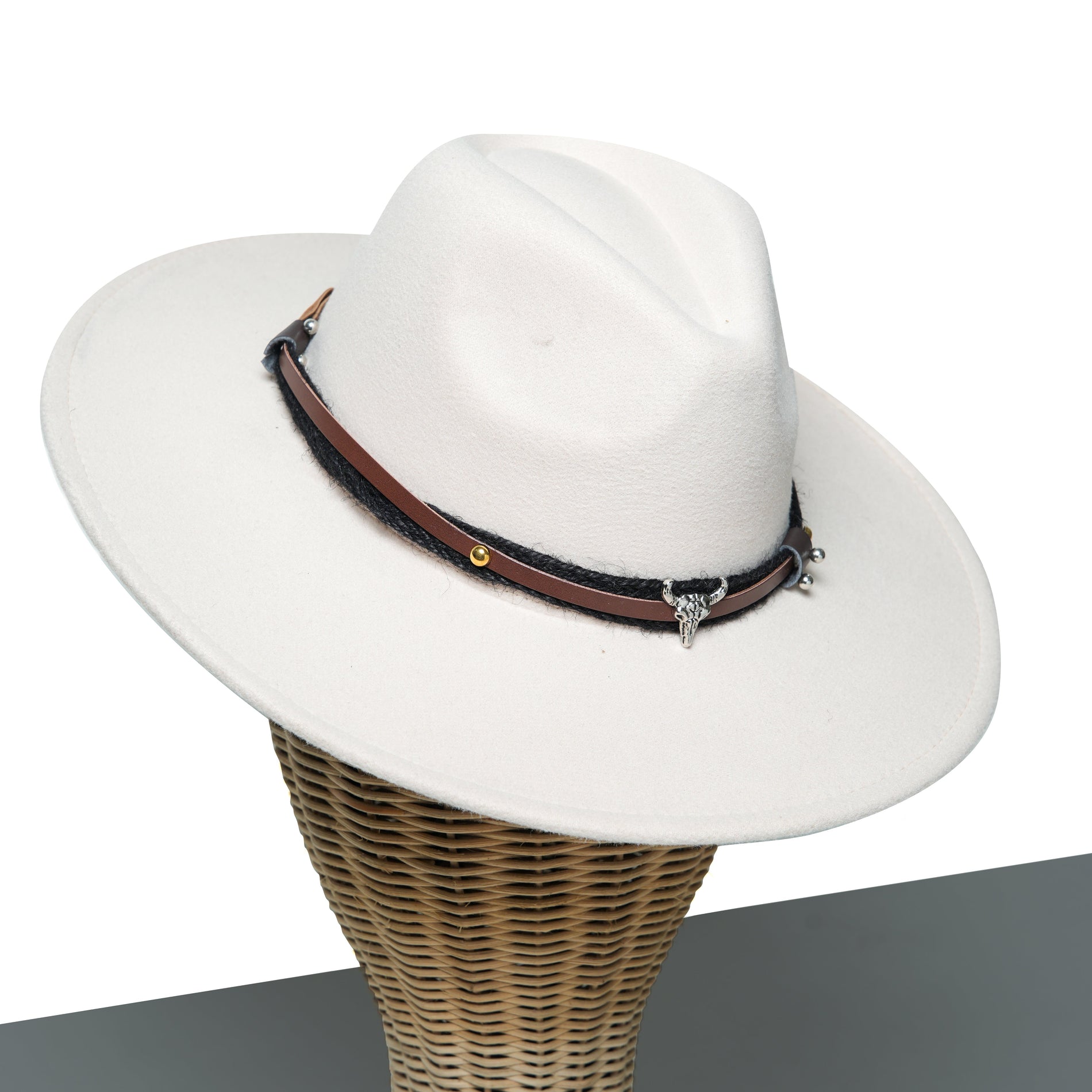 Chokore  Chokore American Cowhead Fedora Hat (Off White) 