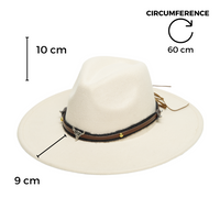 Chokore Chokore American Cowhead Fedora Hat (Off White)