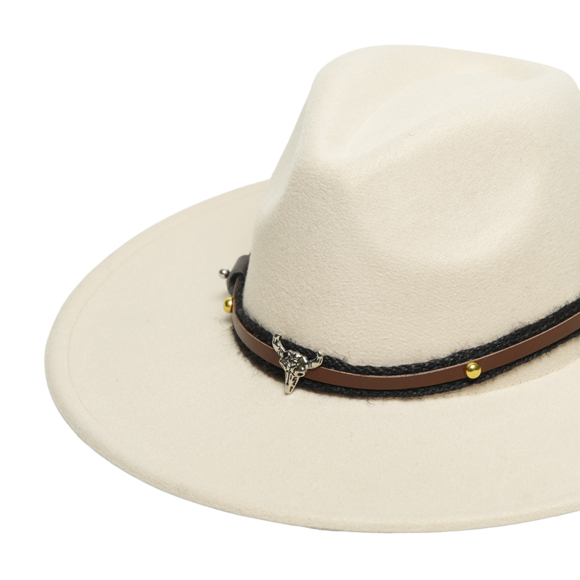 Chokore Chokore American Cowhead Fedora Hat (Off White) Chokore American Cowhead Fedora Hat (Off White) 