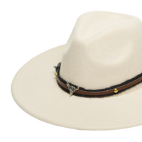 Chokore Chokore American Cowhead Fedora Hat (Off White)