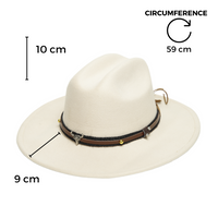 Chokore Chokore American Cowhead Pinched Cowboy Hat   (Off White)