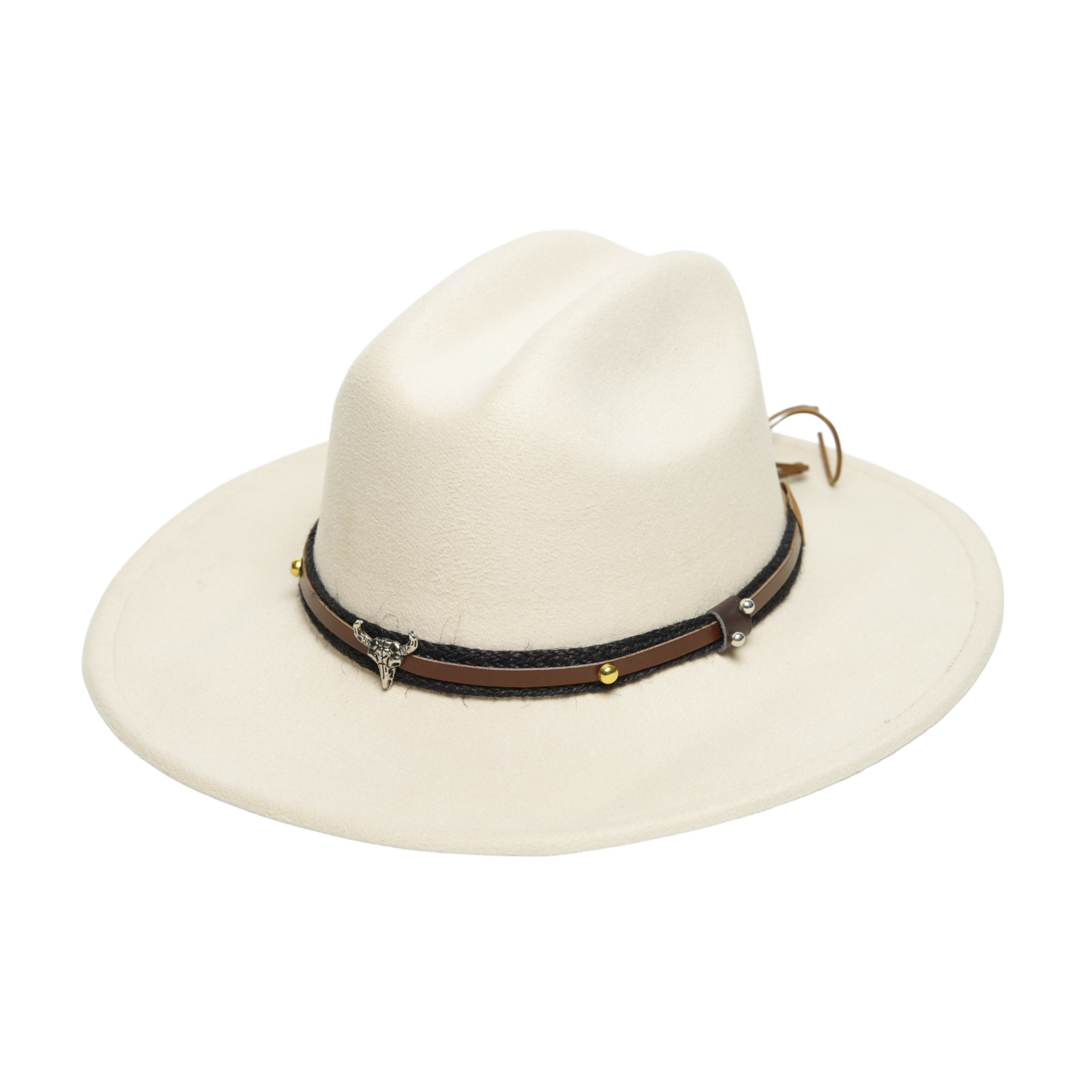Chokore Chokore American Cowhead Pinched Cowboy Hat   (Off White) Chokore American Cowhead Pinched Cowboy Hat   (Off White) 
