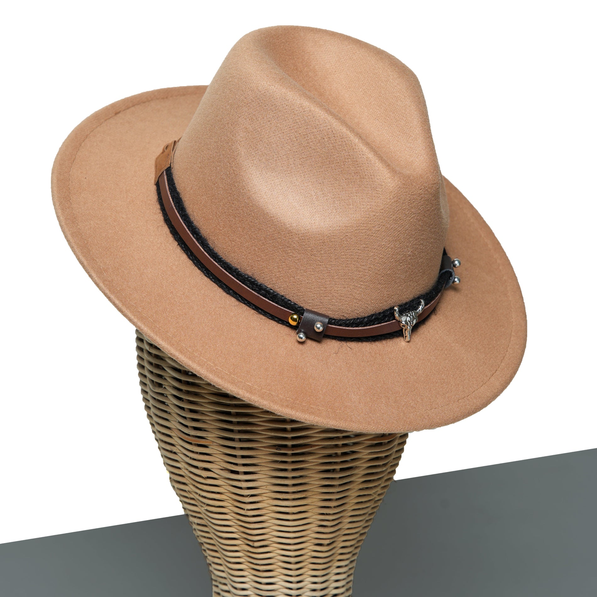 Chokore  Chokore American Cowhead Fedora Hat (Light Brown) 