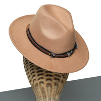 Chokore Chokore American Cowhead Fedora Hat (Light Brown)