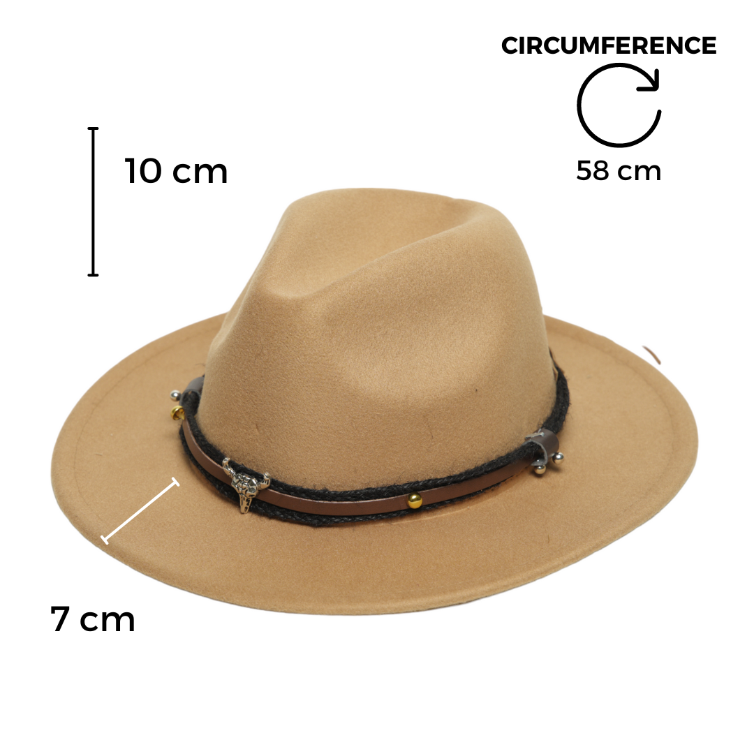 Chokore Chokore American Cowhead Fedora Hat (Light Brown) Chokore American Cowhead Fedora Hat (Light Brown) 