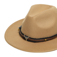 Chokore Chokore American Cowhead Fedora Hat (Light Brown)