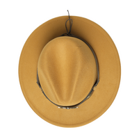 Chokore Chokore Fedora Hat with Ox head belt  (Camel)