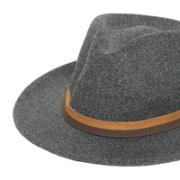 Chokore Chokore Fedora Hat with Dual Tone Band (Dark Gray)