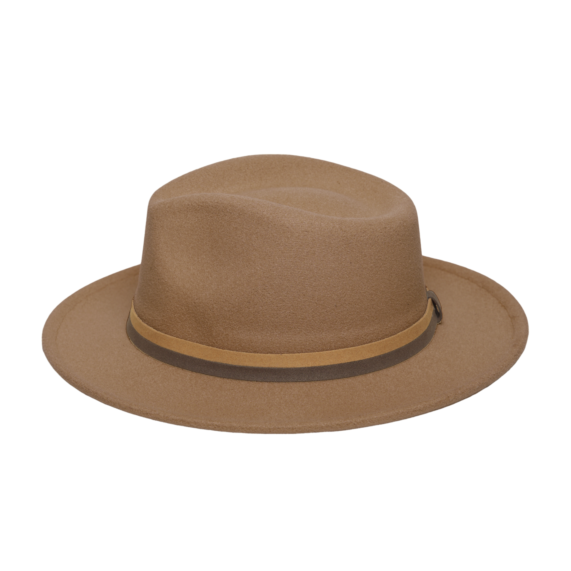 Chokore Chokore Fedora Hat with Dual Tone Band (Khaki) Chokore Fedora Hat with Dual Tone Band (Khaki) 