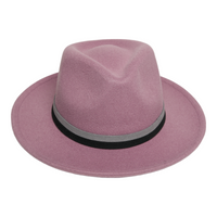 Chokore Chokore Fedora Hat with Dual Tone Band (Mauve)