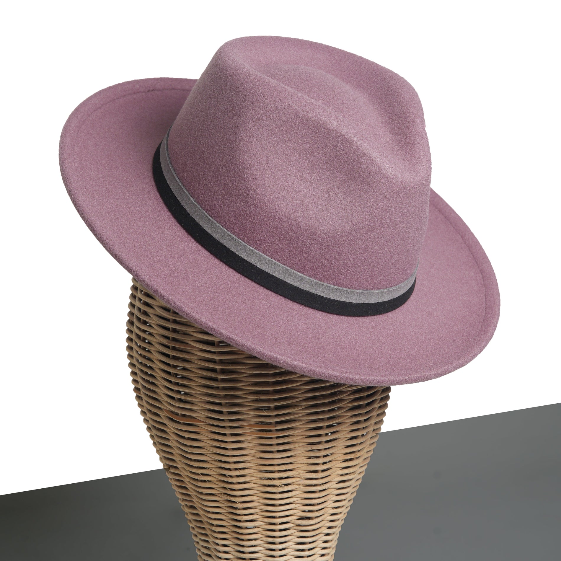 Chokore  Chokore Fedora Hat with Dual Tone Band (Mauve) 