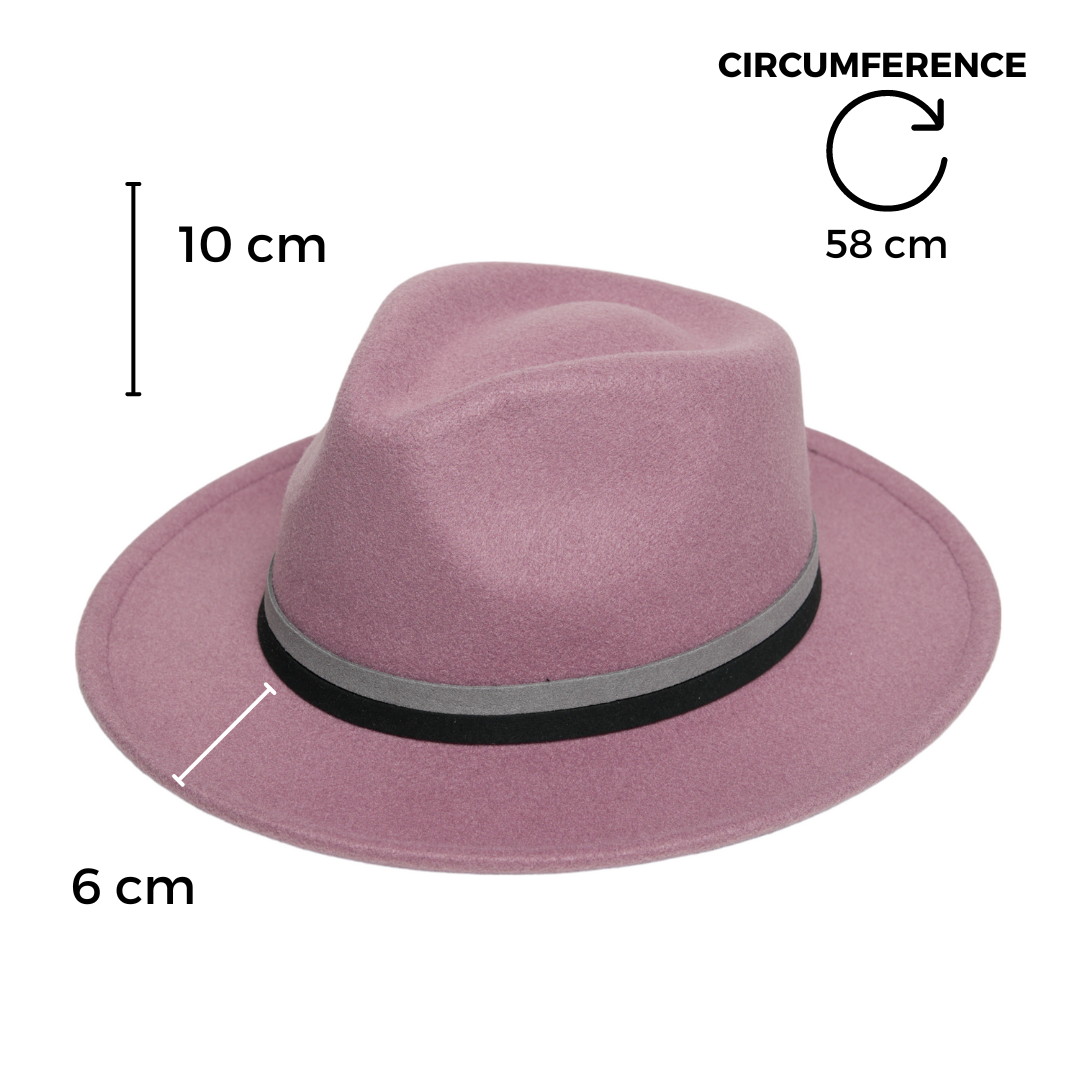 Chokore  Chokore Fedora Hat with Dual Tone Band (Mauve) 