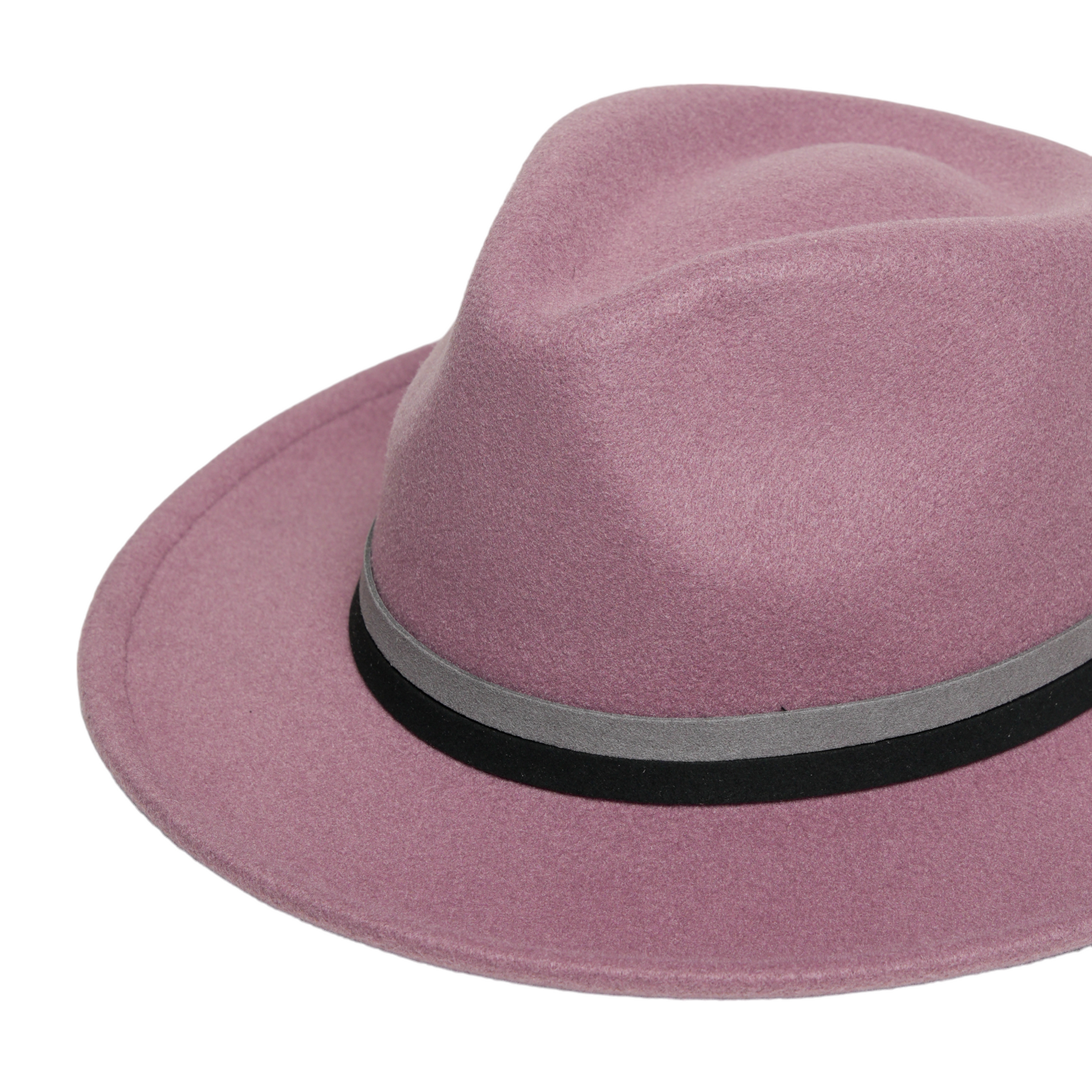 Chokore Chokore Fedora Hat with Dual Tone Band (Mauve) Chokore Fedora Hat with Dual Tone Band (Mauve) 