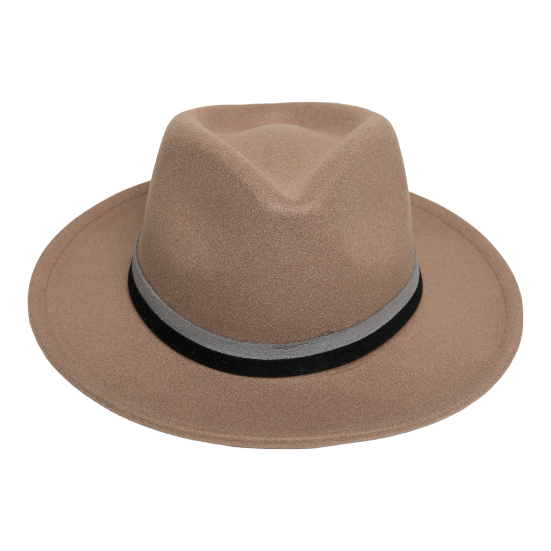 Chokore Chokore Fedora Hat with Dual Tone Band (Tan Brown) Chokore Fedora Hat with Dual Tone Band (Tan Brown) 