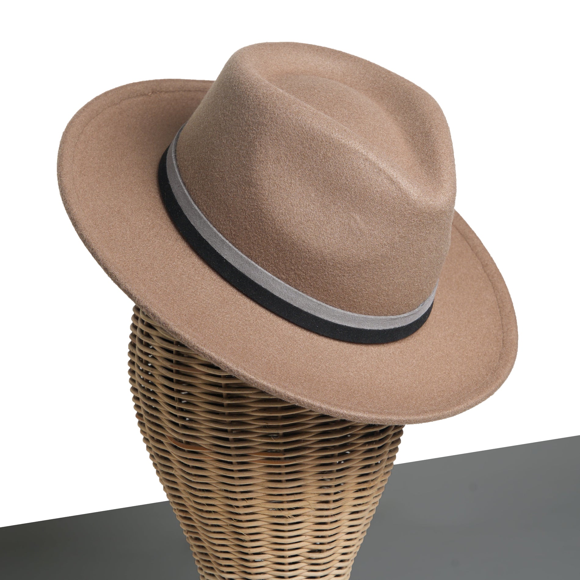 Chokore  Chokore Fedora Hat with Dual Tone Band (Tan Brown) 