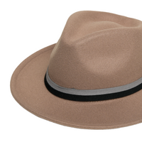 Chokore Chokore Fedora Hat with Dual Tone Band (Tan Brown)