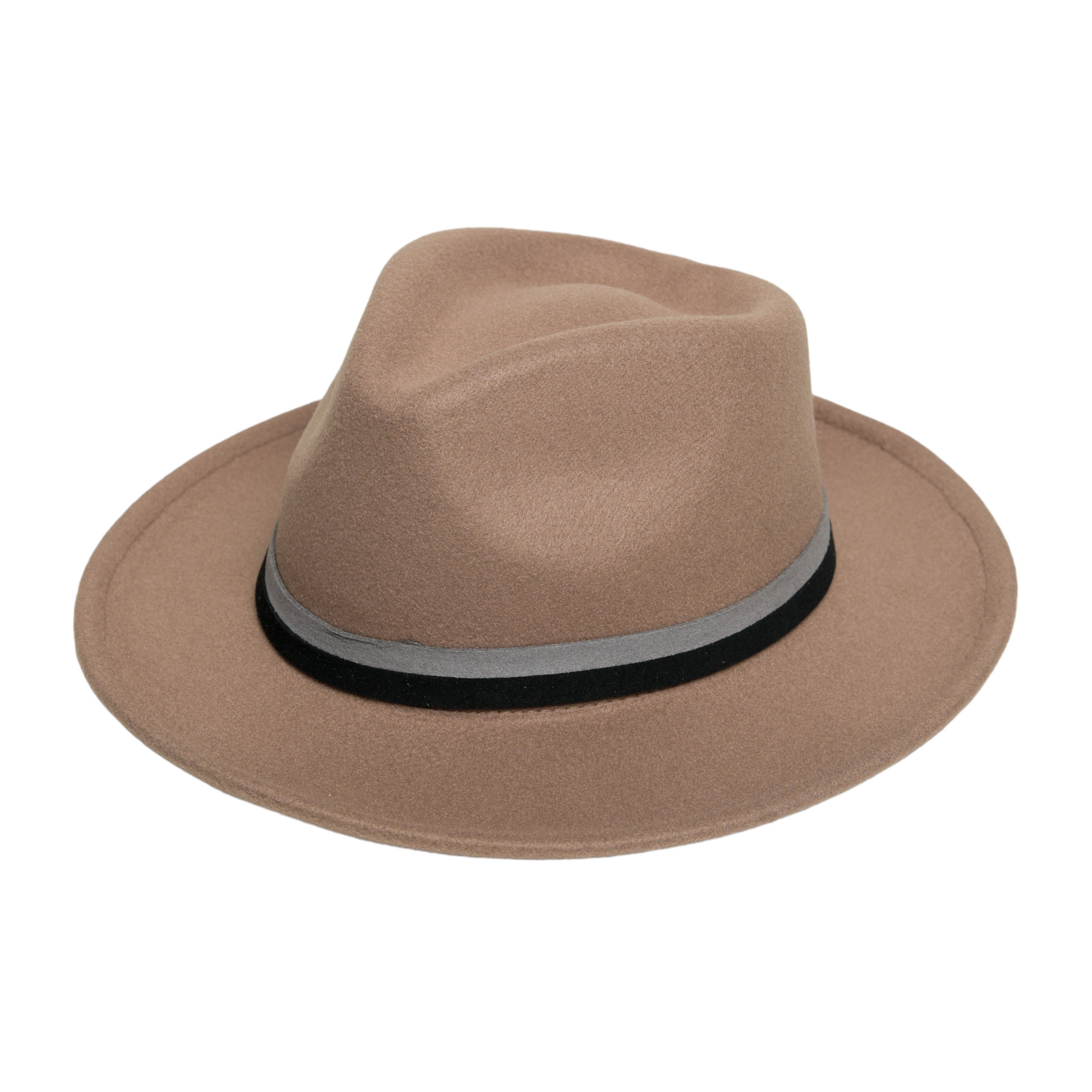 Chokore Chokore Fedora Hat with Dual Tone Band (Tan Brown) Chokore Fedora Hat with Dual Tone Band (Tan Brown) 