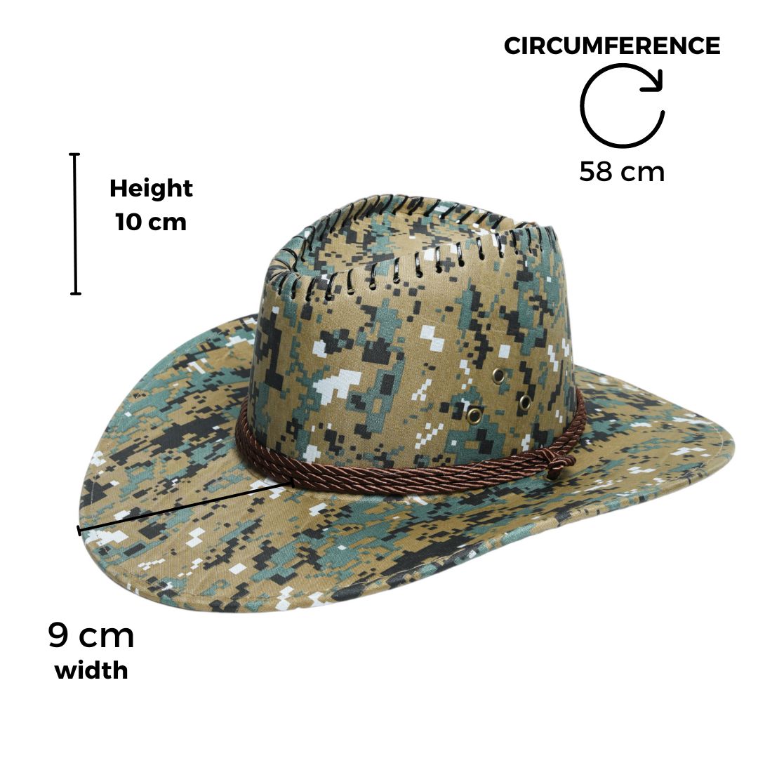 Chokore  Chokore Camouflage Sunshade Straw Cowboy Hat (Army Green) 