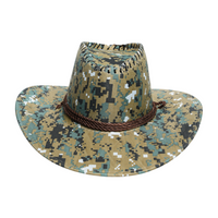 Chokore Chokore Camouflage Sunshade Straw Cowboy Hat (Army Green)