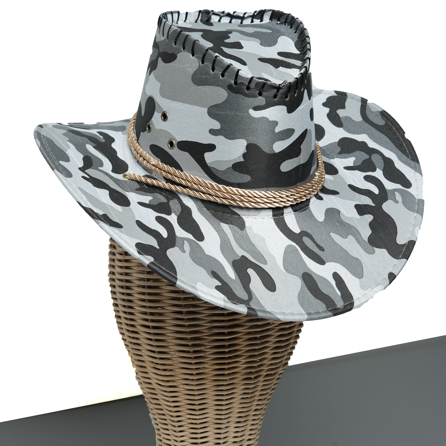 Chokore  Chokore Camouflage Sunshade Cowboy Hat (Black & White) 