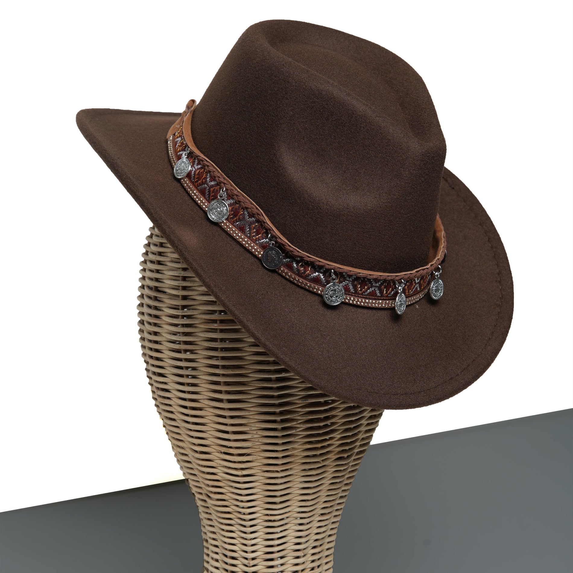 Chokore  Chokore Cowboy Hat with Coin Belt (Coffee) 