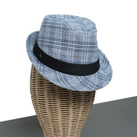 Chokore Chokore Classic Plaid Fedora Hat (Navy)